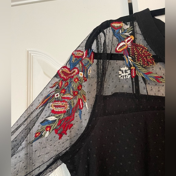 Ny Collection Size XL Black Long Sleeve Top - Picture 2 of 5